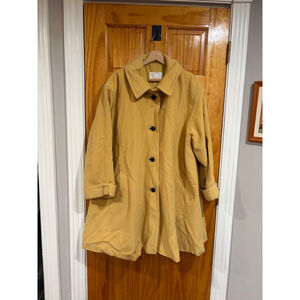 Bogner Camel Wool Coat Swing A-Line Button Front Women’s Vintage